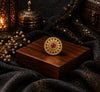 Bindiya Style Ring with Ruby Pink stone