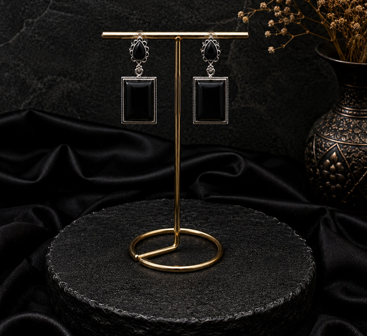 Black Onyx Earring