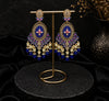Blue Chandbali Dangler Earring