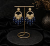 Blue Chandbali Polaki Earring