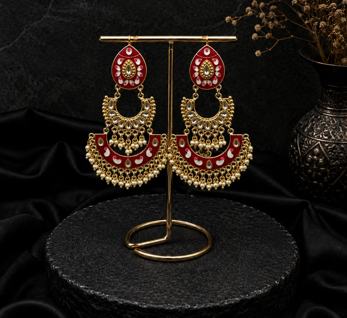 Chandbali Halfmoon Shaped Earring