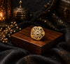 Cluster Ring With Floral Design