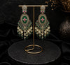 Green Chandbali Dangler Earring