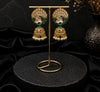 Meenakari Jhumka with Peacock Design
