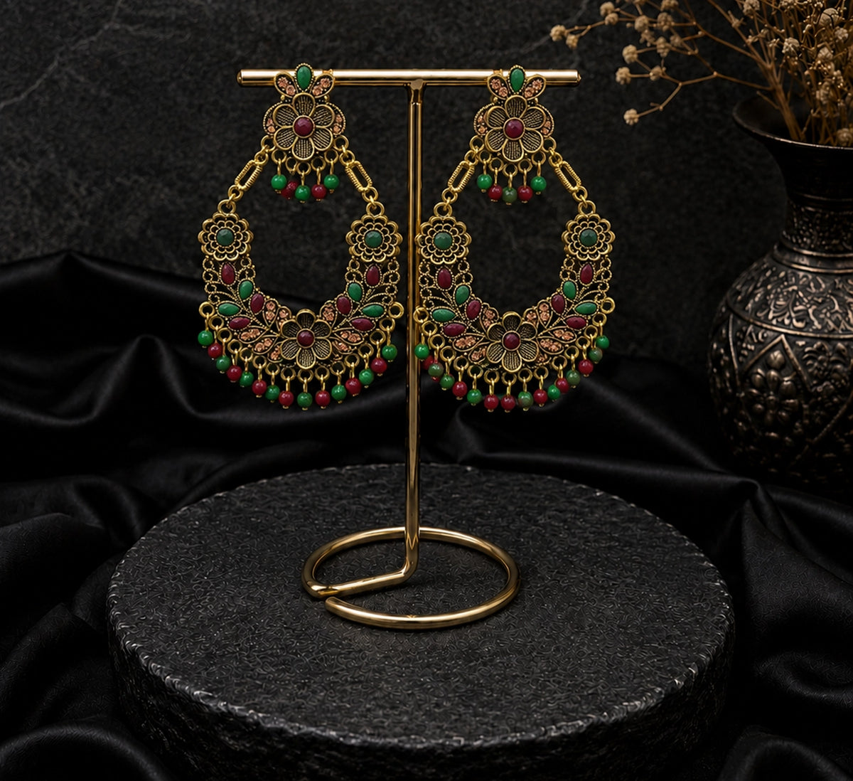 Multi Color Layered Earring