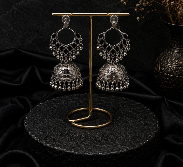 Oxidised Jhumka Earring
