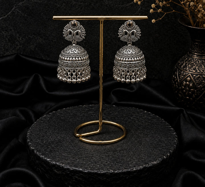 Oxidized silver Jhumka
