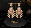 Peach Chandbali  Dangler Earring