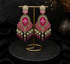 Pink Chandbali Dangler Earring