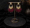 Magenta Chandbali Polaki Earring