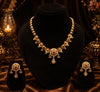 Radiant Floral Short Gold Necklace Set