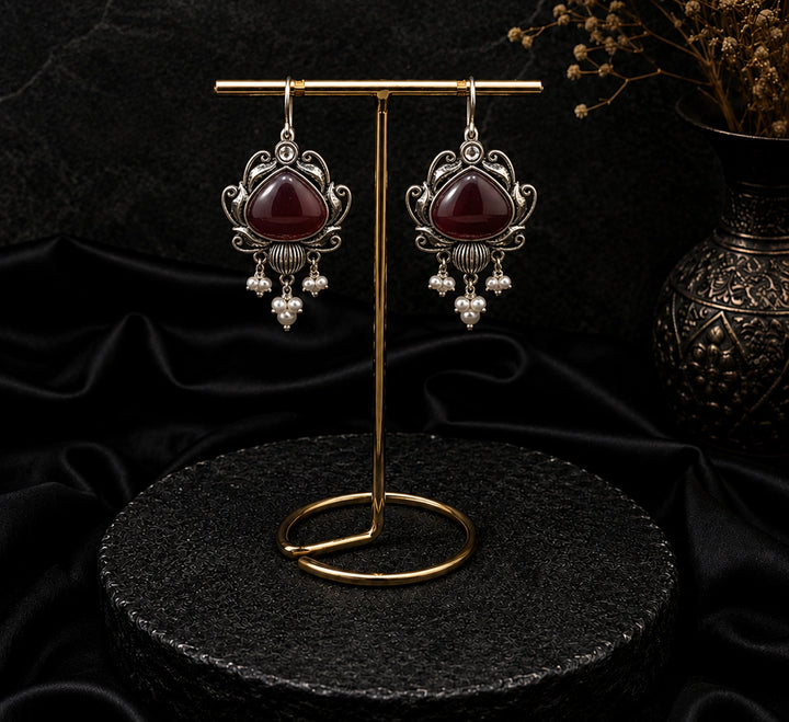 Red Teardrop Stone Set