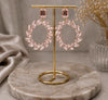 Rose Crystal Hoop Earring